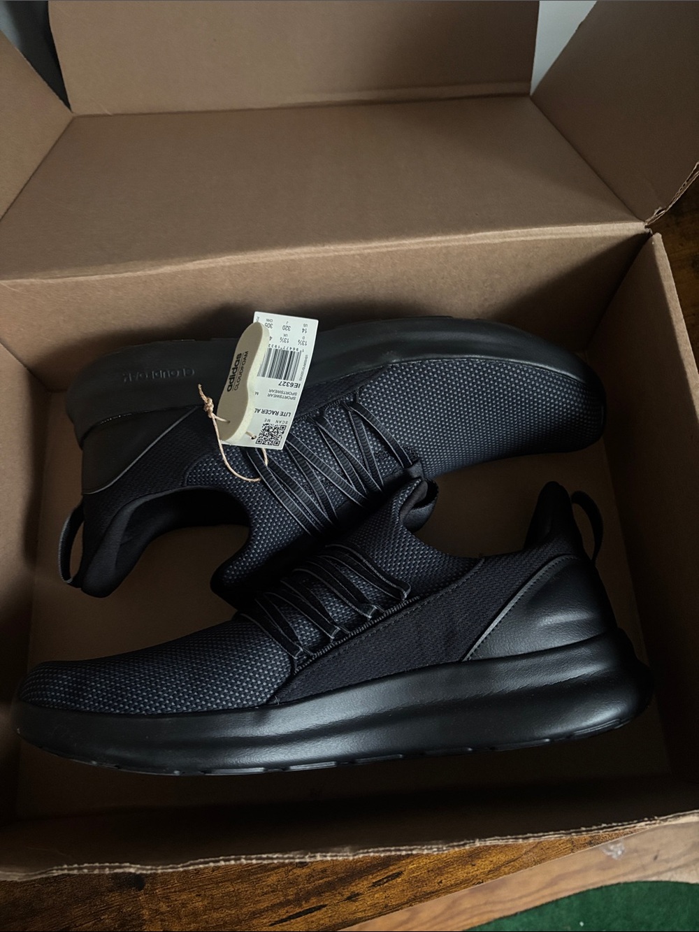 adidas Men's All-Black Knit Running Sneakers